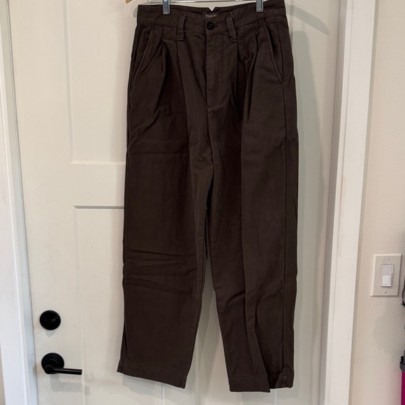 Unisex Brown Cotton Wide Leg Pants - Picture 1 of 8